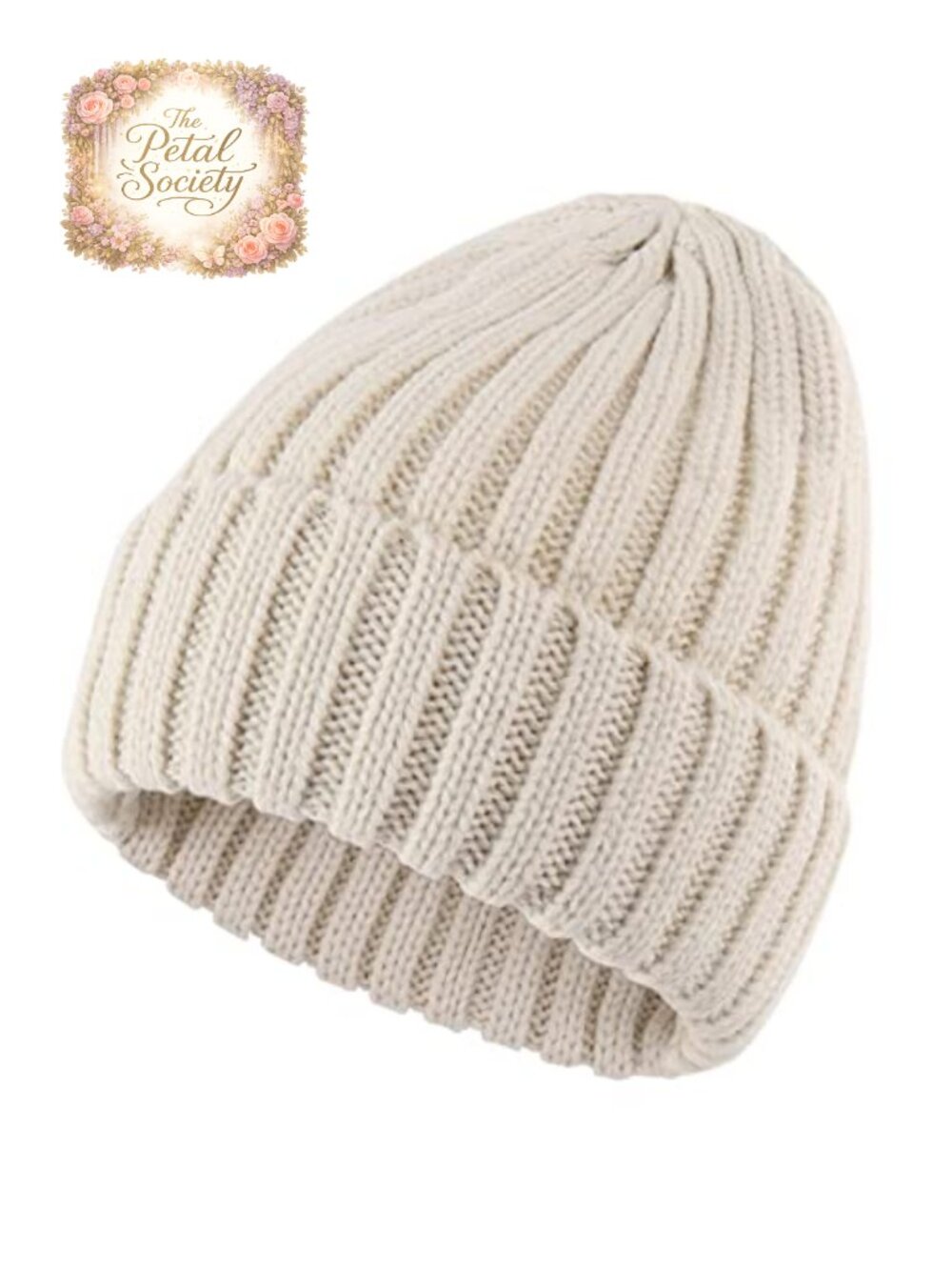Women's Rib Knit Cuffed Beanie Hat Stretch Acrylic Winter Warm Snow Ski Cap